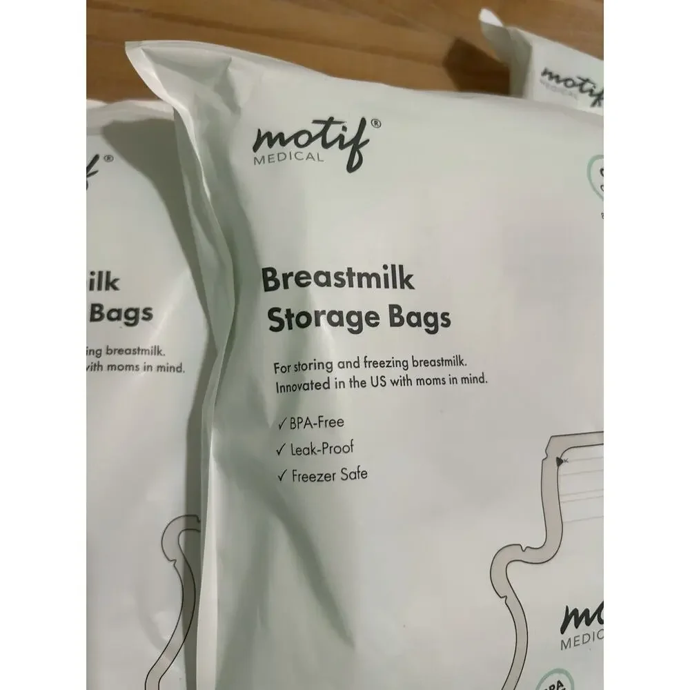Lot Of 3 Motif Medical Breast Milk Storage Bags 8oz Single Use 90 count BPA-Free